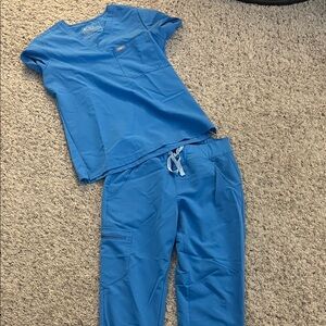 Figs Vibrant Blue Scrub Set